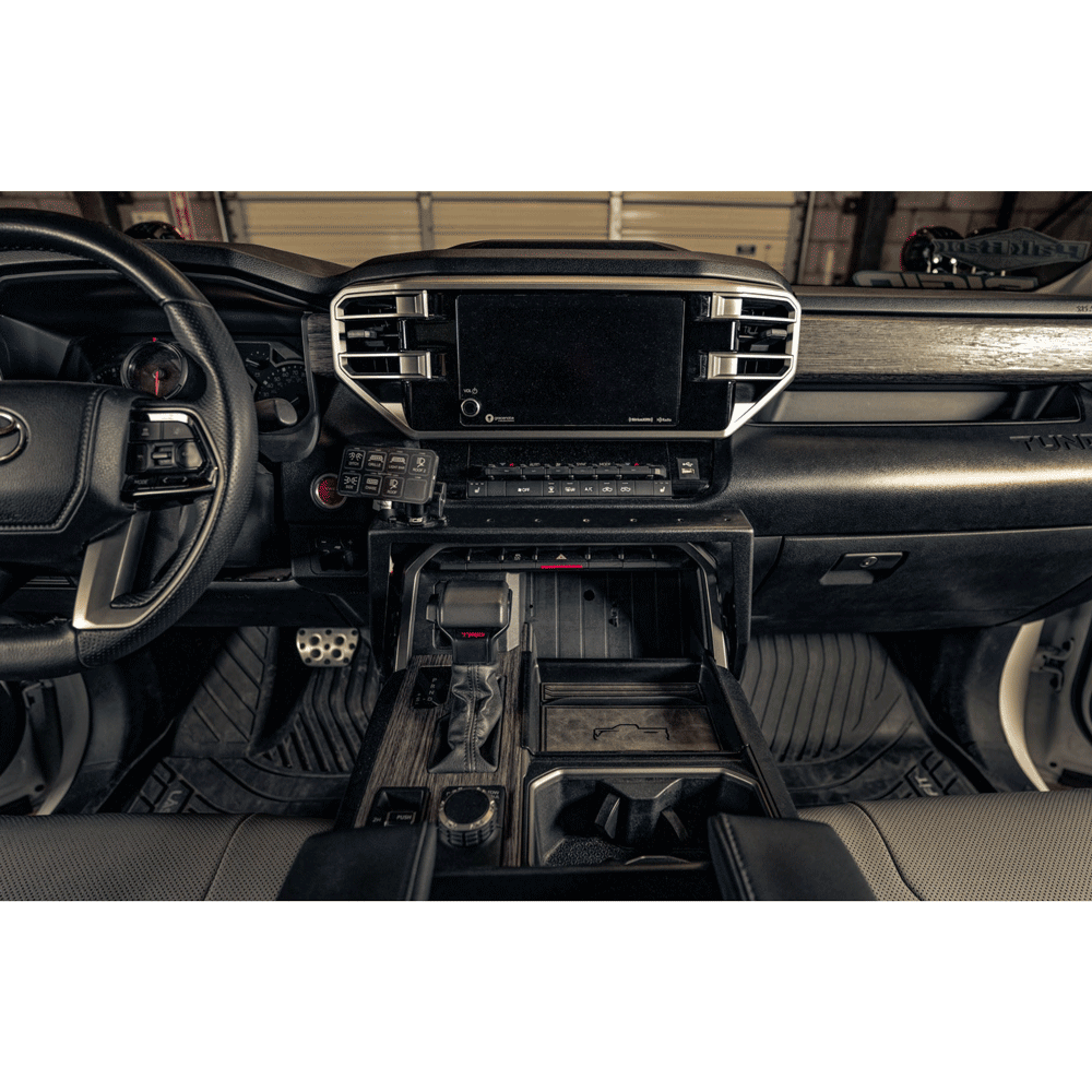 Rago Fabrication - Center Console Molle Panels and Device Bridge - Toyota Tundra (2022-2024), Sequoia (2023)