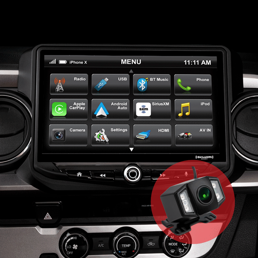 Stinger - HEIGH10 10" Radio Kit and Front Facing Camera with Night Vision - Toyota Tacoma (2016-2021)