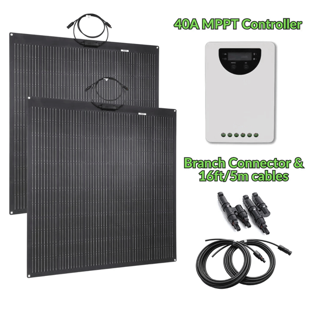 Lensun Solar - 400W (2x200W) 12V Flexible Solar Panel
