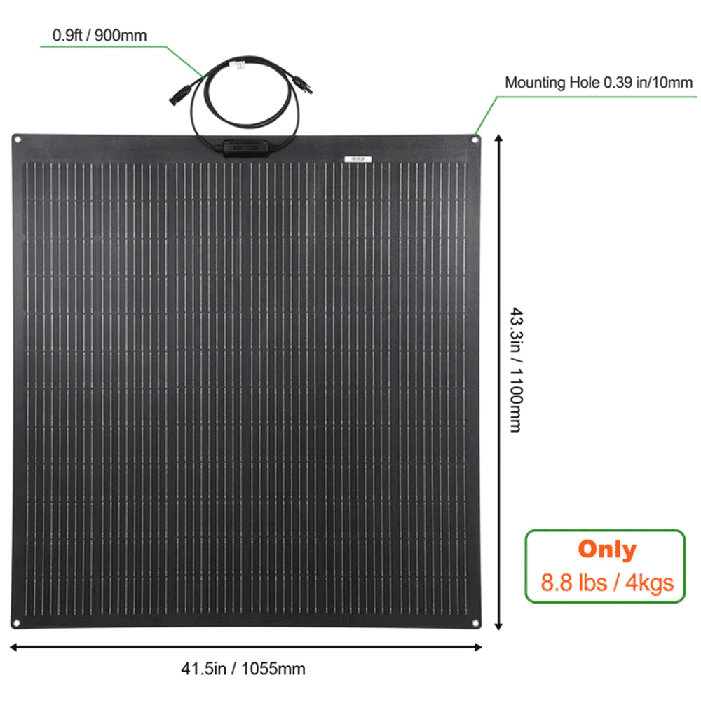 Lensun Solar - 400W (2x200W) 12V Flexible Solar Panel