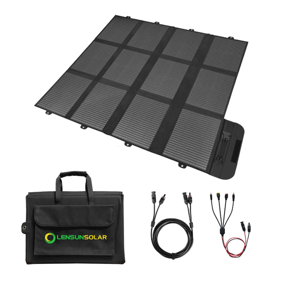 Lensun Solar - 300W 12V Solar Blanket for Power Station or 12V Battery