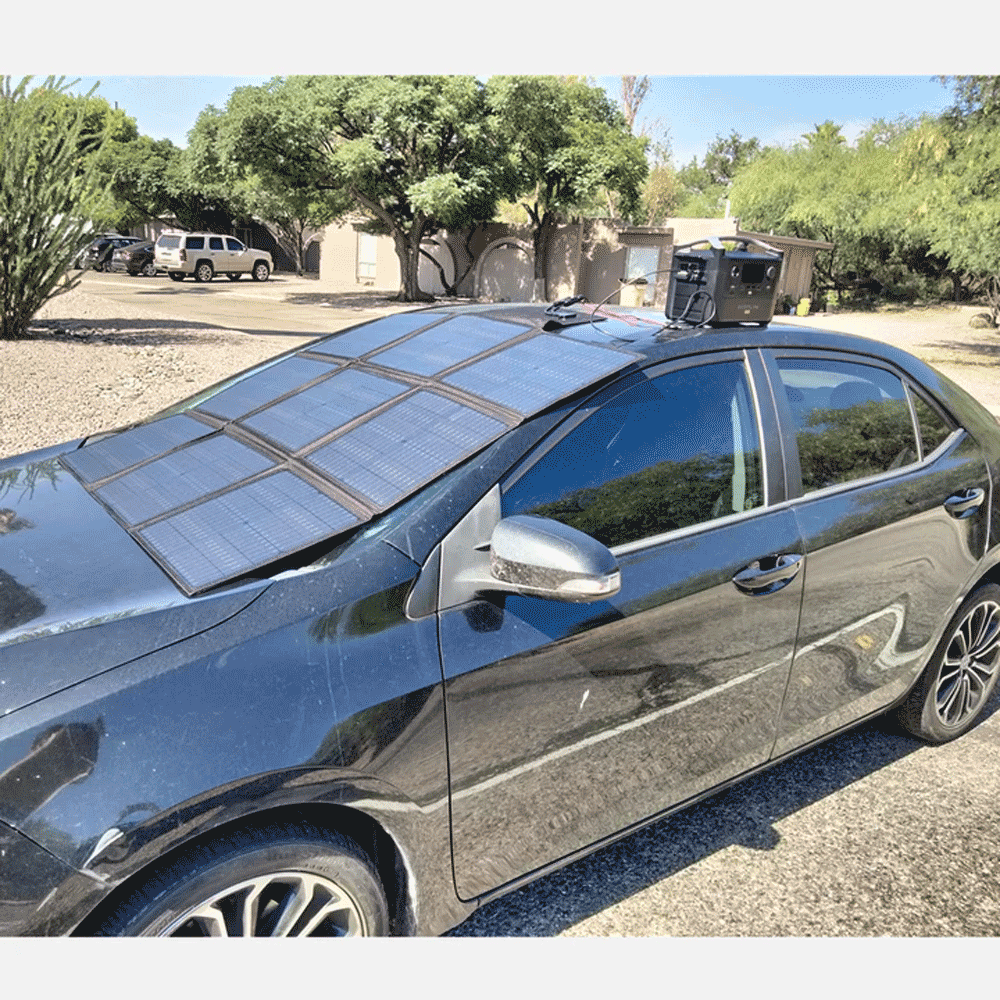 Lensun Solar - 300W 12V Solar Blanket for Power Station or 12V Battery