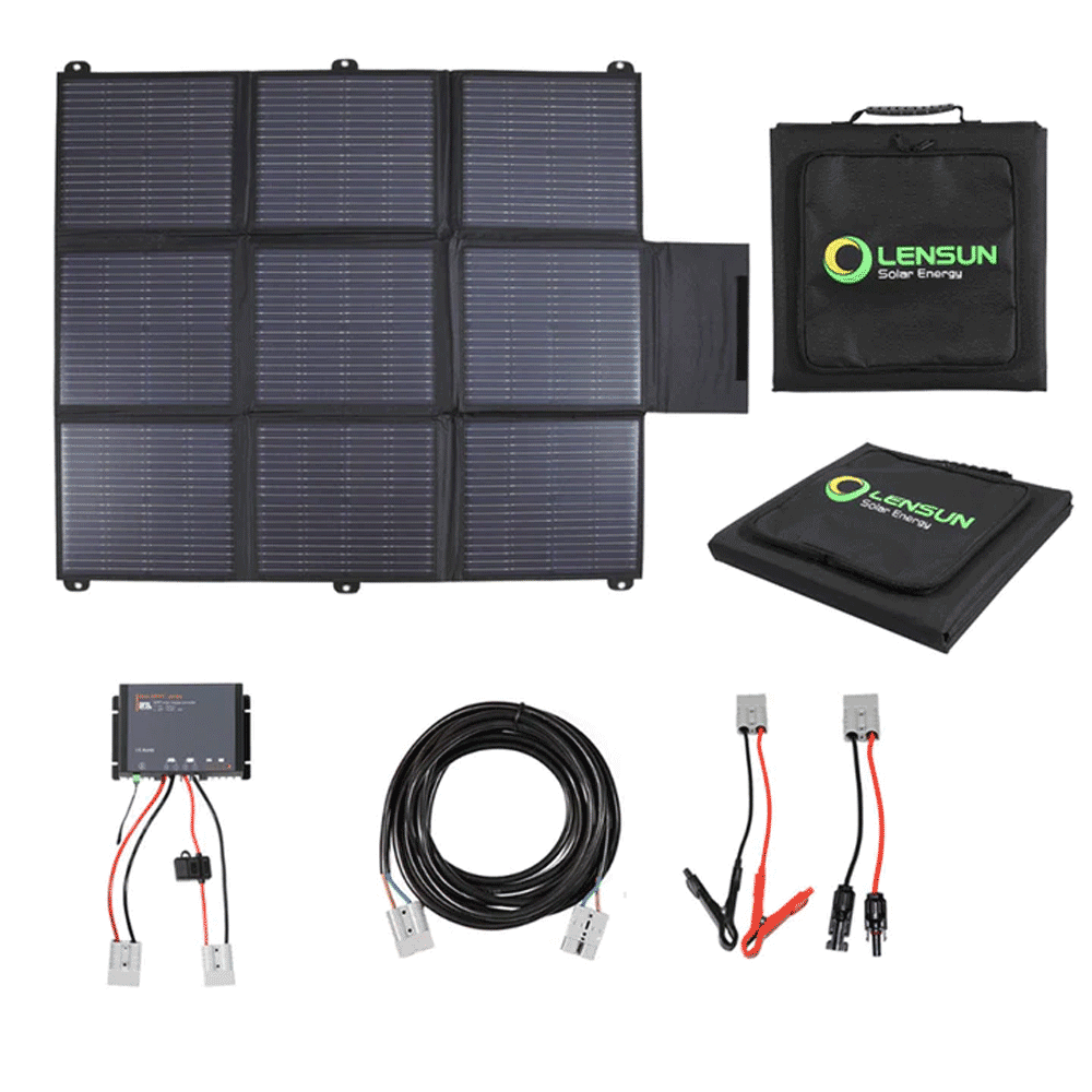 Lensun Solar - 200W 12V Solar Blanket with Waterproof MPPT Regulator