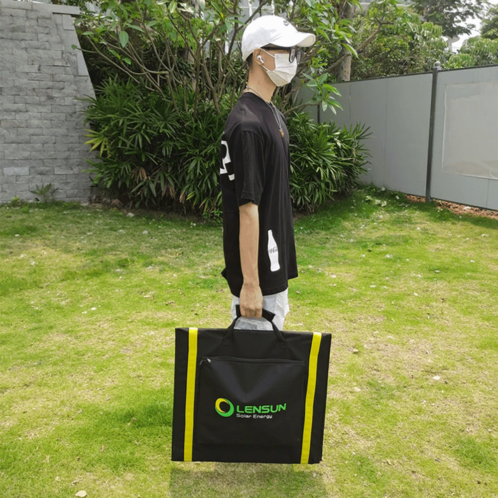 Lensun Solar - 200W 12V Foldable Solar Panel Kit with Waterproof MPPT Solar Controller