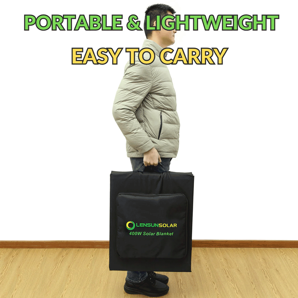 Lensun Solar - 400W 36V Solar Blanket for 24V Battery or Power Station