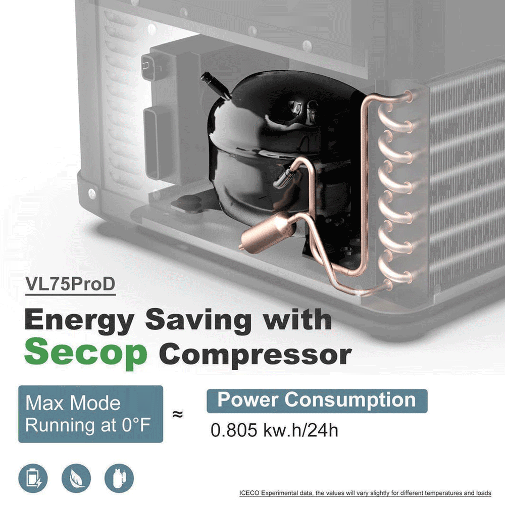 ICECO - VL75ProD 12V Heavy Duty Freezer - 75 LT