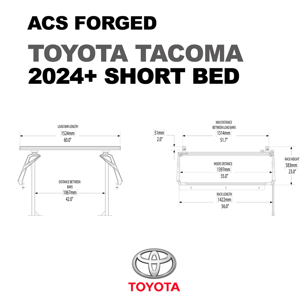 Leitner - ACS Forged Bed Rack - Toyota Tacoma & Tundra