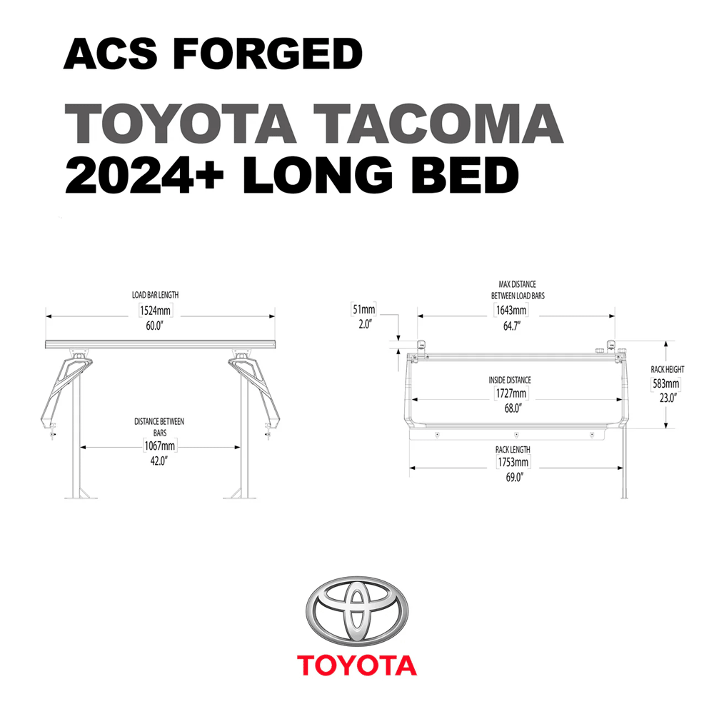 Leitner - ACS Forged Bed Rack - Toyota Tacoma & Tundra