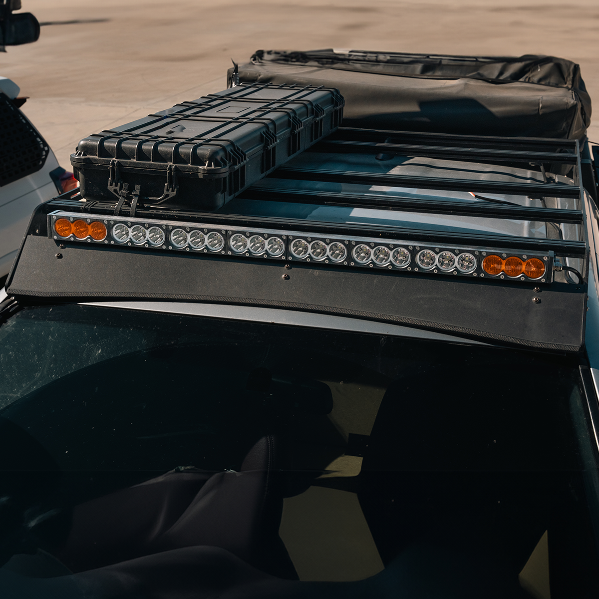 Cali Raised LED - Dual Function Light Bar Sherpa Roof Rack Mounting Bracket Kit