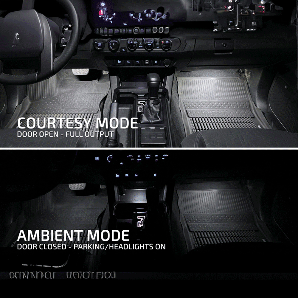 VLEDS - Dual Output Front Footwell Kit - Toyota Tacoma (2005-2015)