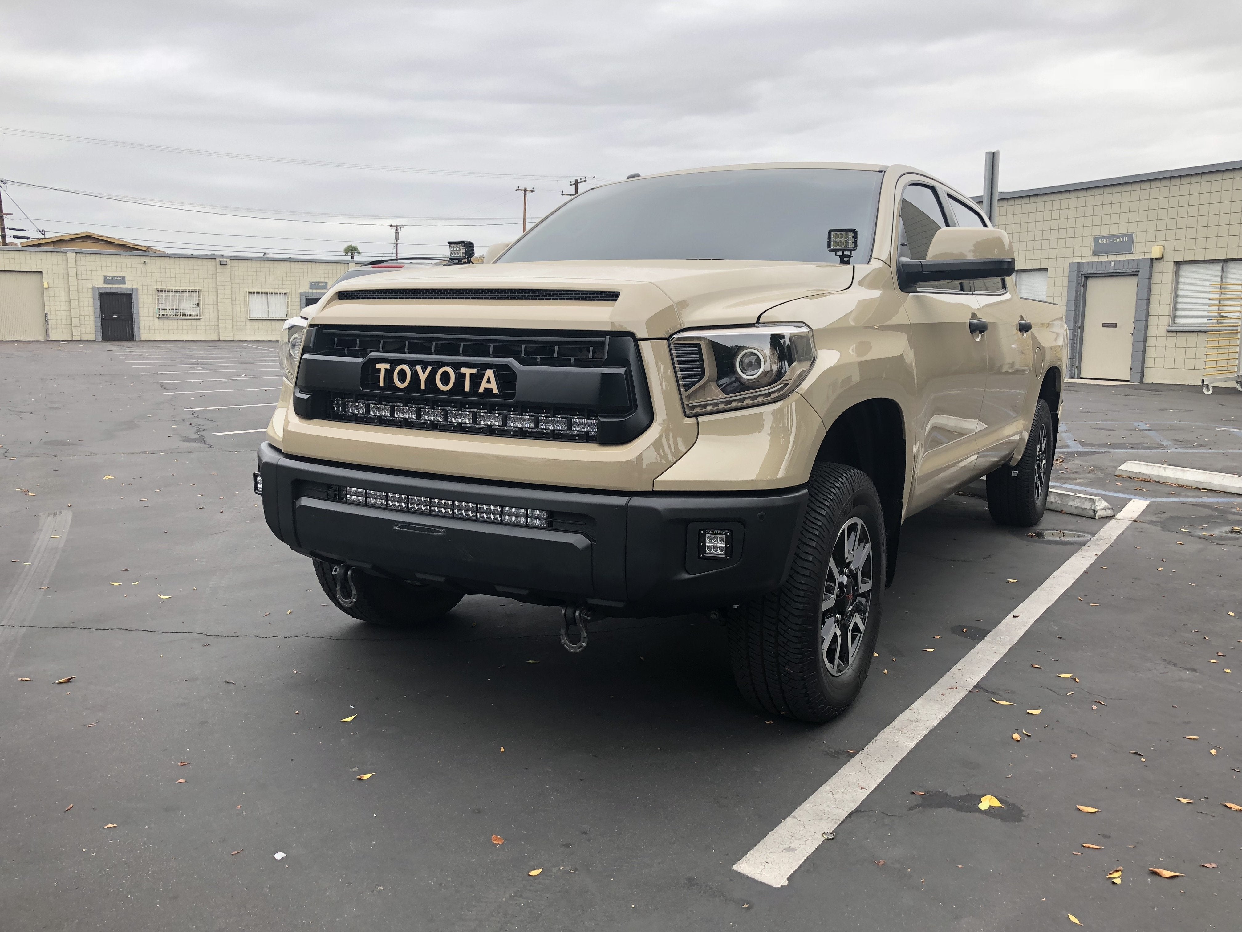 Cali Raised LED - 32" Lower Bumper Hidden LED Light Bar Brackets Kit - Toyota Tundra (2014-2021)