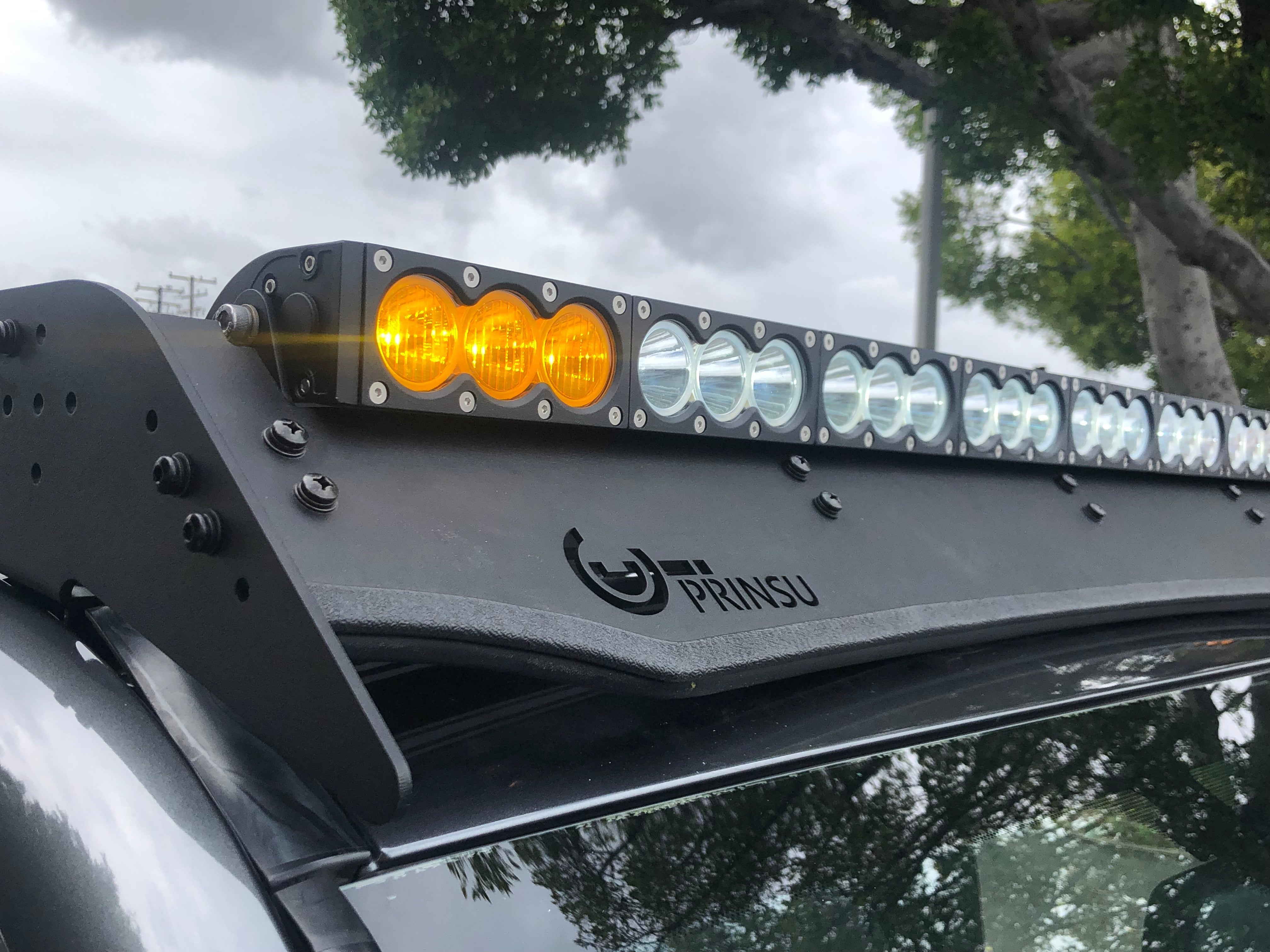 Cali Raised LED - Dual Function Amber/White LED Light Bar Prinsu Mounting Bracket Kit