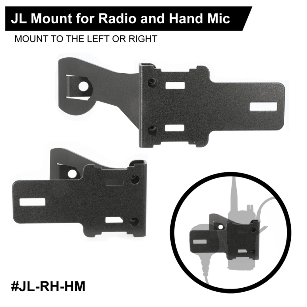 Rugged Radios - Handheld Radio Grab Bar Mount for Jeep JK JKU and JL - Fits R1 / V3 / GMR2 / GMR2 PLUS / RH-5R radios
