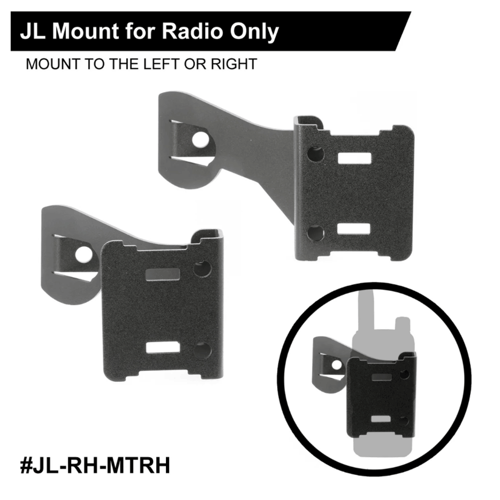 Rugged Radios - Handheld Radio Grab Bar Mount for Jeep JK JKU and JL - Fits R1 / V3 / GMR2 / GMR2 PLUS / RH-5R radios