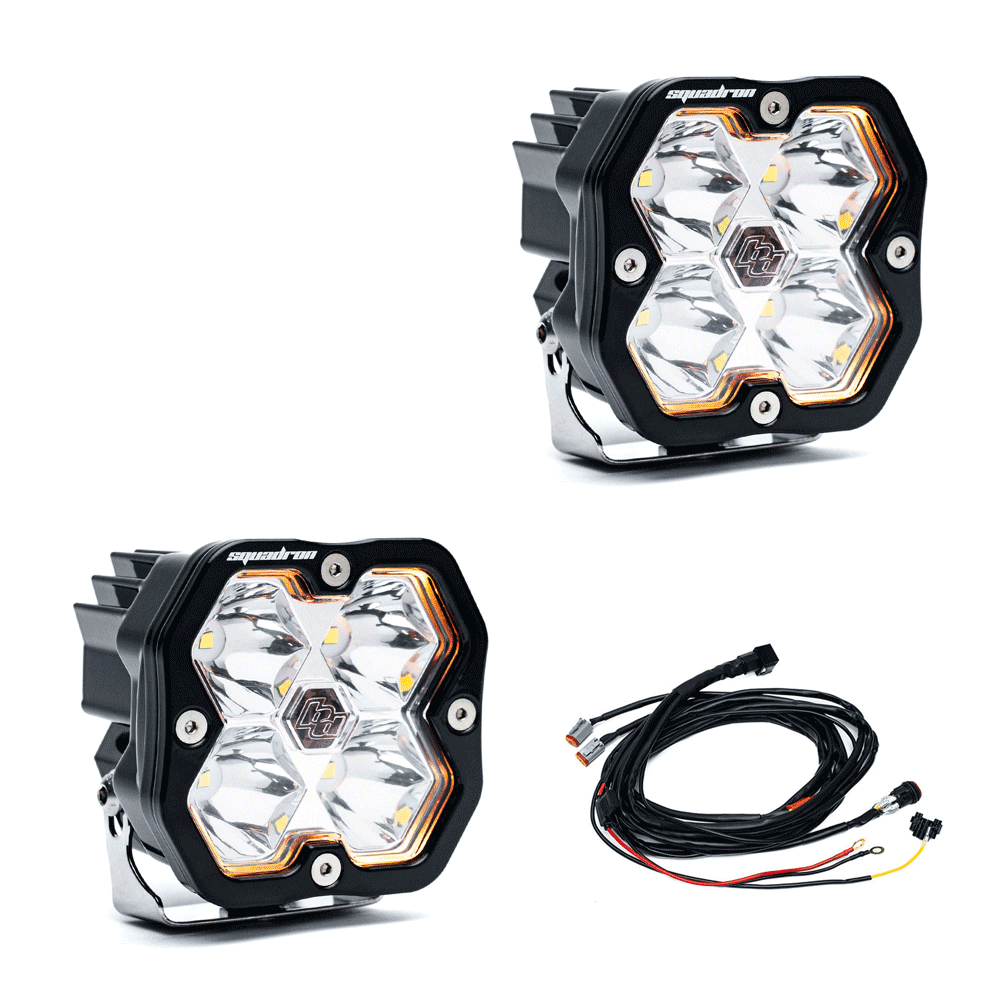 Baja Designs - Squadron 2.0 Sport Black LED Auxiliary Light Pod Pair - Universal