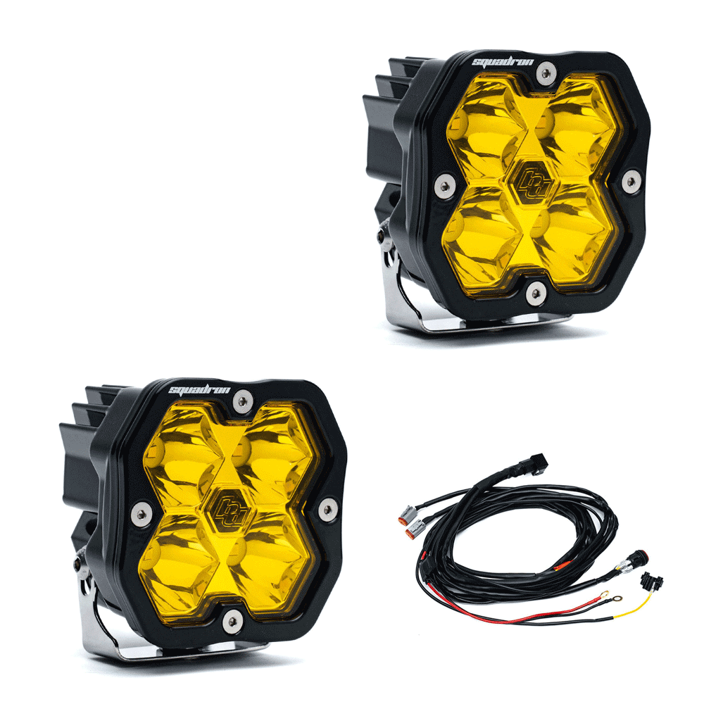 Baja Designs - Squadron 2.0 Sport Black LED Auxiliary Light Pod Pair - Universal