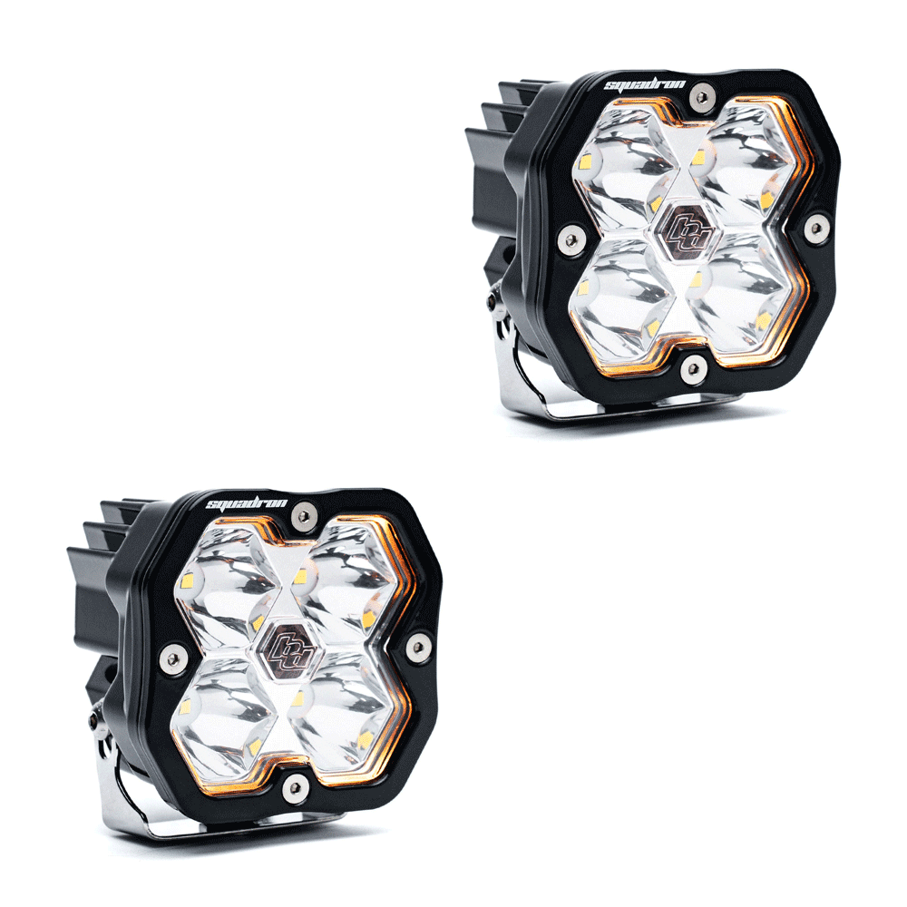 Baja Designs - Squadron 2.0 Sport Black LED Auxiliary Light Pod Pair - Universal