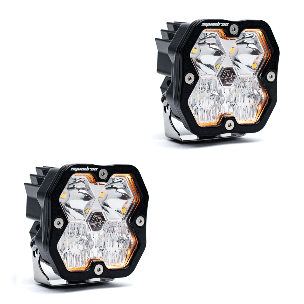 Baja Designs - Squadron 2.0 Sport Black LED Auxiliary Light Pod Pair - Universal
