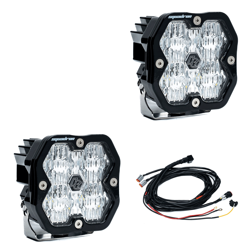 Baja Designs - Squadron 2.0 Sport Black LED Auxiliary Light Pod Pair - Universal