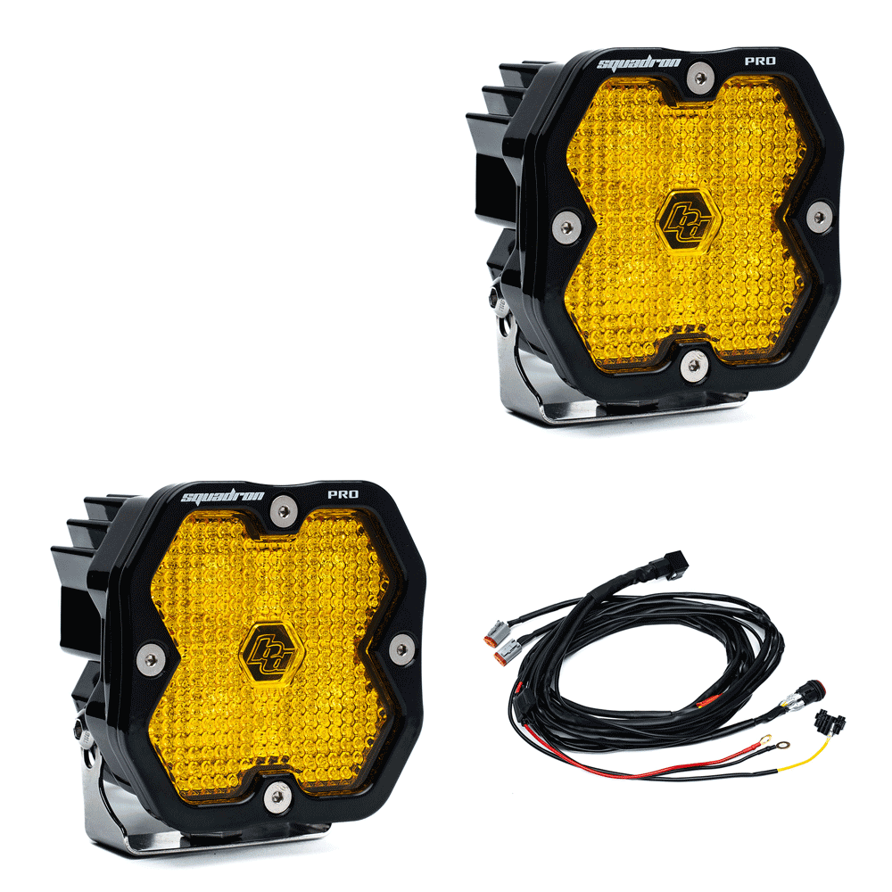 Baja Designs - Squadron 2.0 Pro Black LED Auxiliary Light Pod Pair - Universal