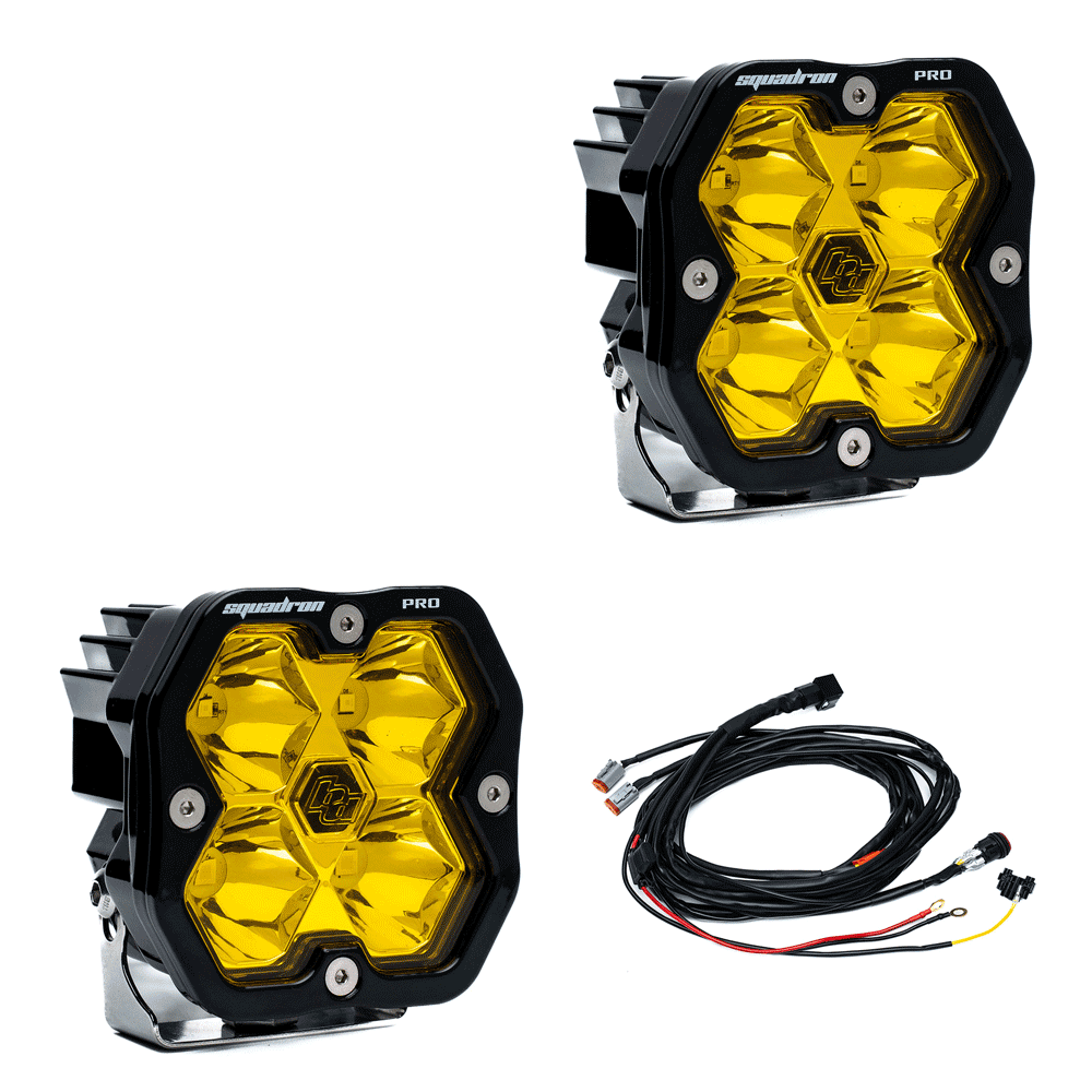 Baja Designs - Squadron 2.0 Pro Black LED Auxiliary Light Pod Pair - Universal