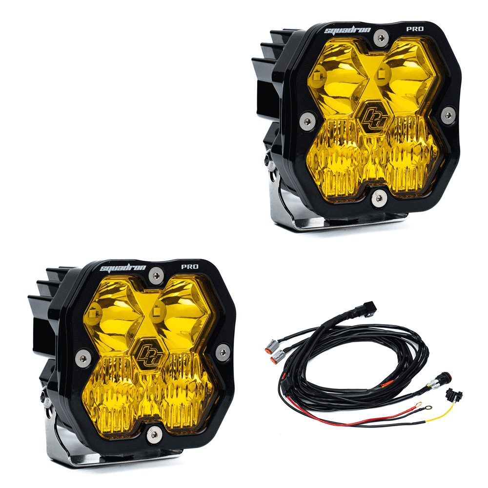Baja Designs - Squadron 2.0 Pro Black LED Auxiliary Light Pod Pair - Universal