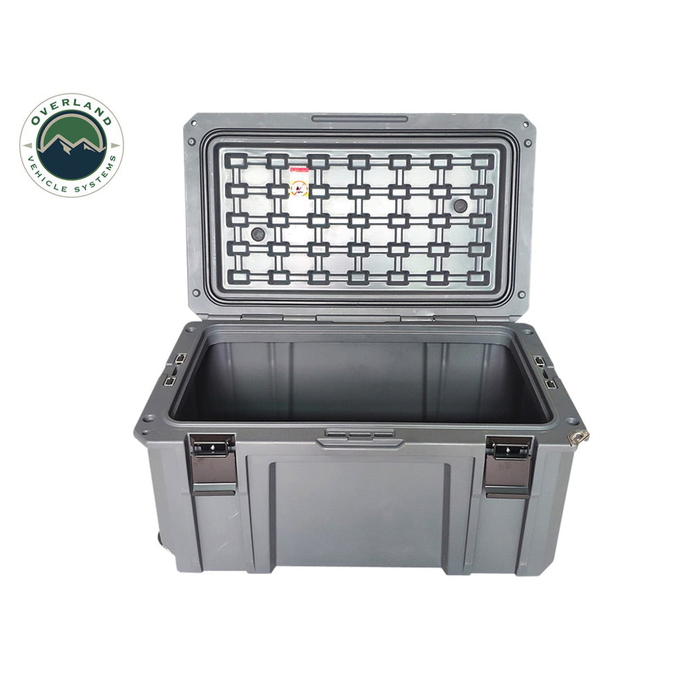 Overland Vehicle Systems - D.B.S. - Dark Grey 169 Qt. Dry Box with Wheels, Drain & Bottle Opener