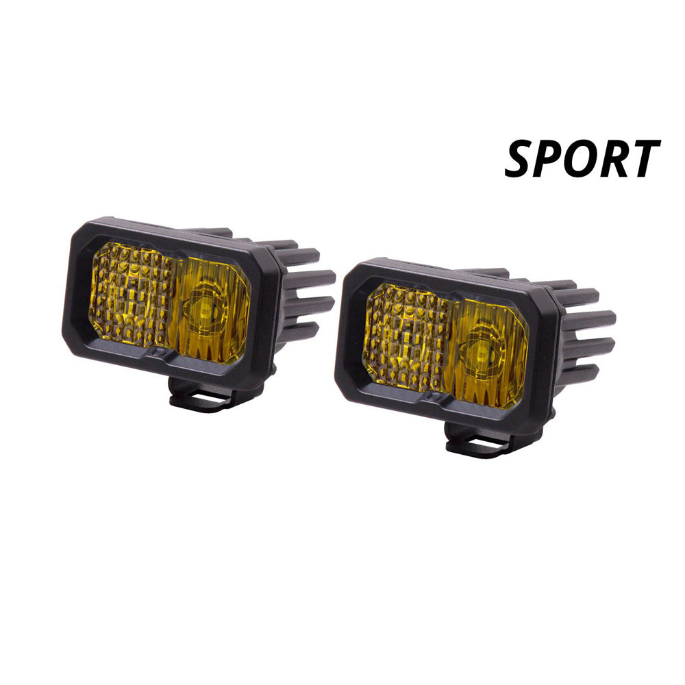 Diode Dynamics - SSC2 SAE/DOT Yellow Sport Standard LED Pod (Pair)