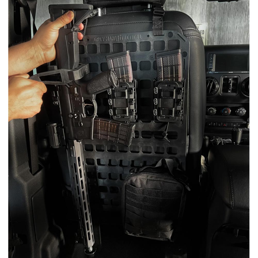 Grey Man Tactical - #203 - Vehicle Rifle Rack - Muzzle Cup Kit + Rubber Clamp - 15.25 x 25 RMP™ Package