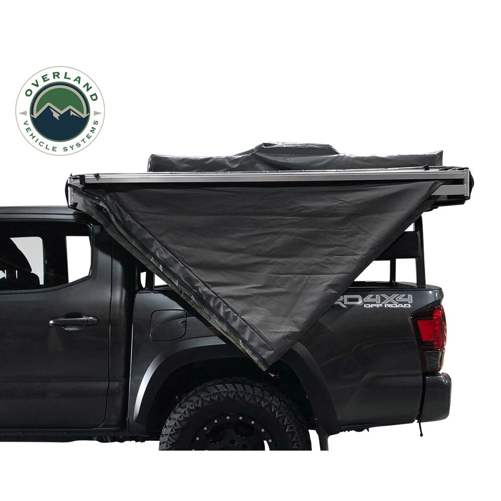 Overland Vehicle Systems - Nomadic Awning 270 - Driver Side - Dark Gray Cover with Black Cover Universal