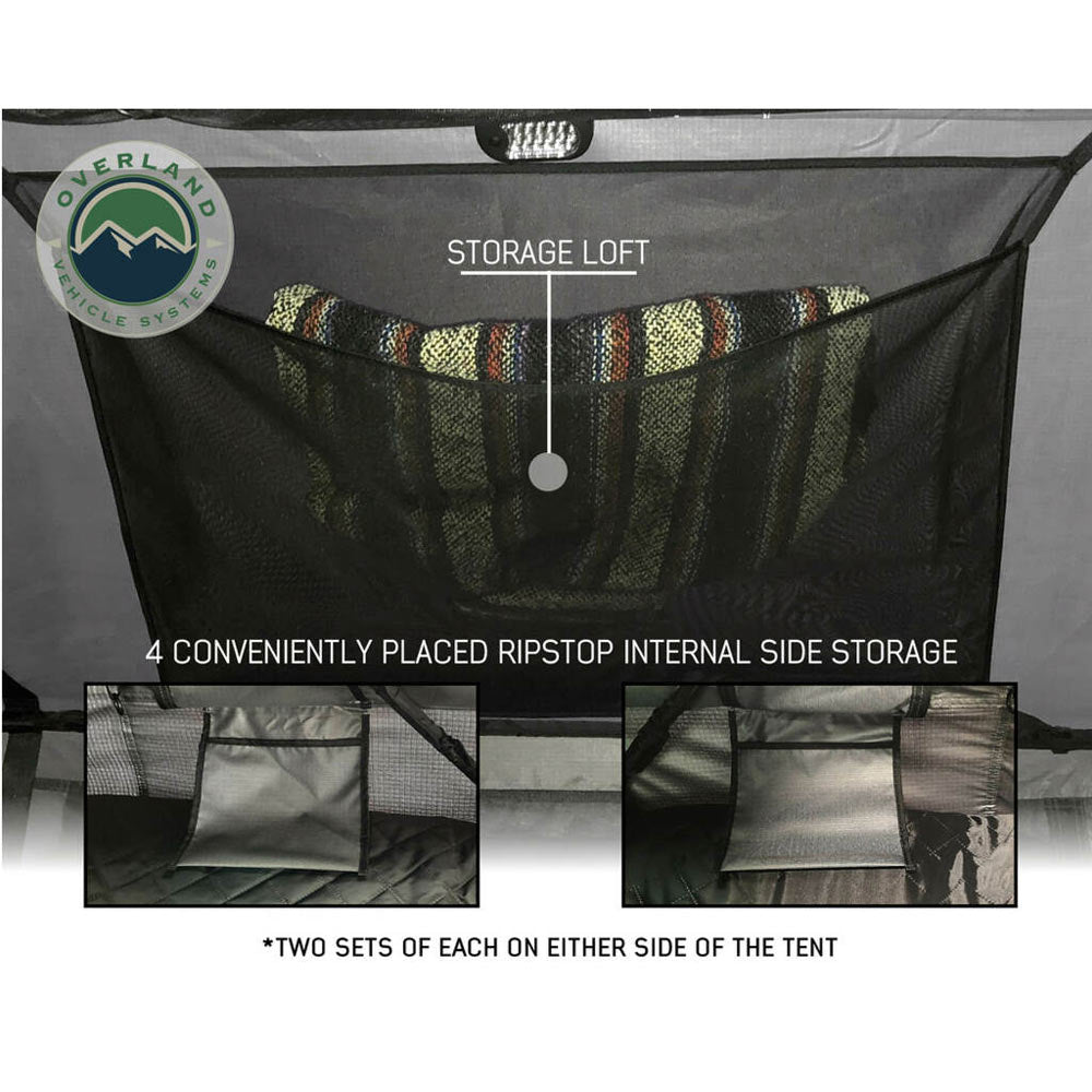 Overland Vehicle Systems - Nomadic 4 Extended Roof Top Tent in Dark Gray