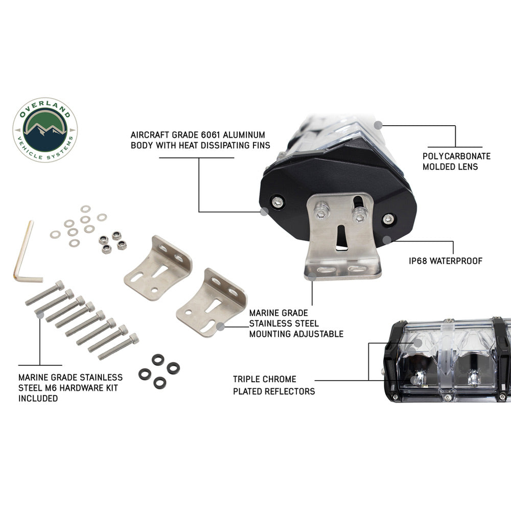 Overland Vehicle Systems - EKO 50" LED Light Bar with Variable Beam, DRL, RGB & 6 Brightness