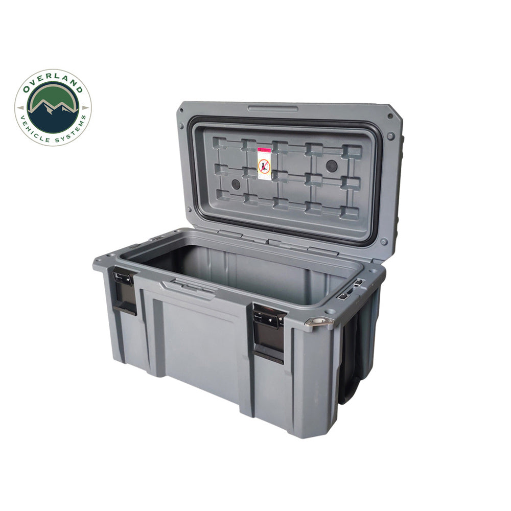 Overland Vehicle Systems - D.B.S. - Dark Grey 95 Qt. Dry Box with Drain & Bottle Opener