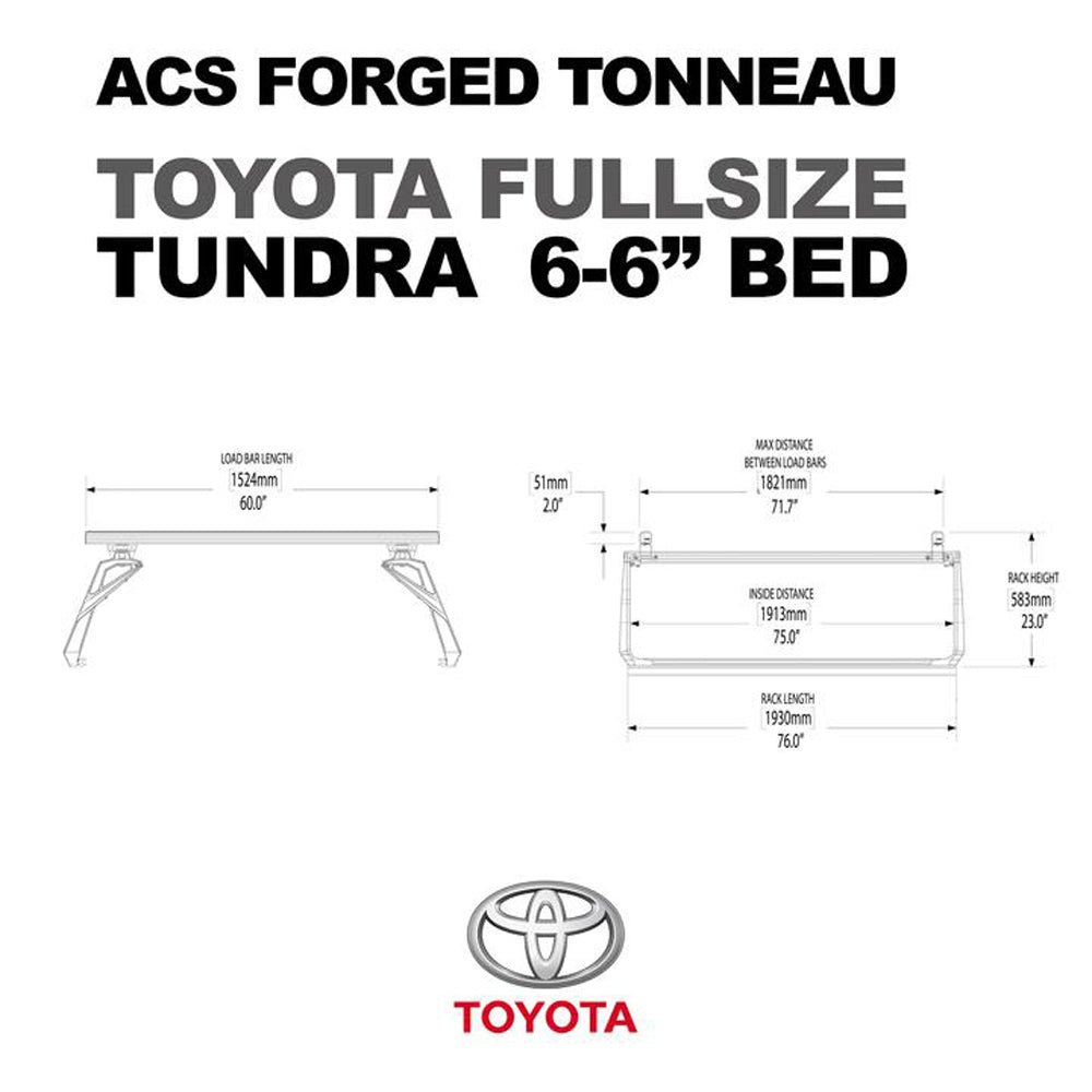 Leitner - ACS Forged Tonneau - Rails Only - Toyota