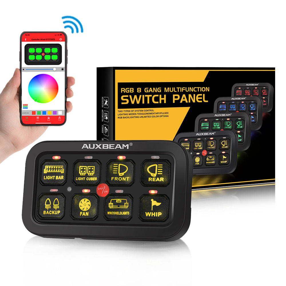 Auxbeam - AR-800 Multifunction RGB Switch Panel w/ Bluetooth Controlled