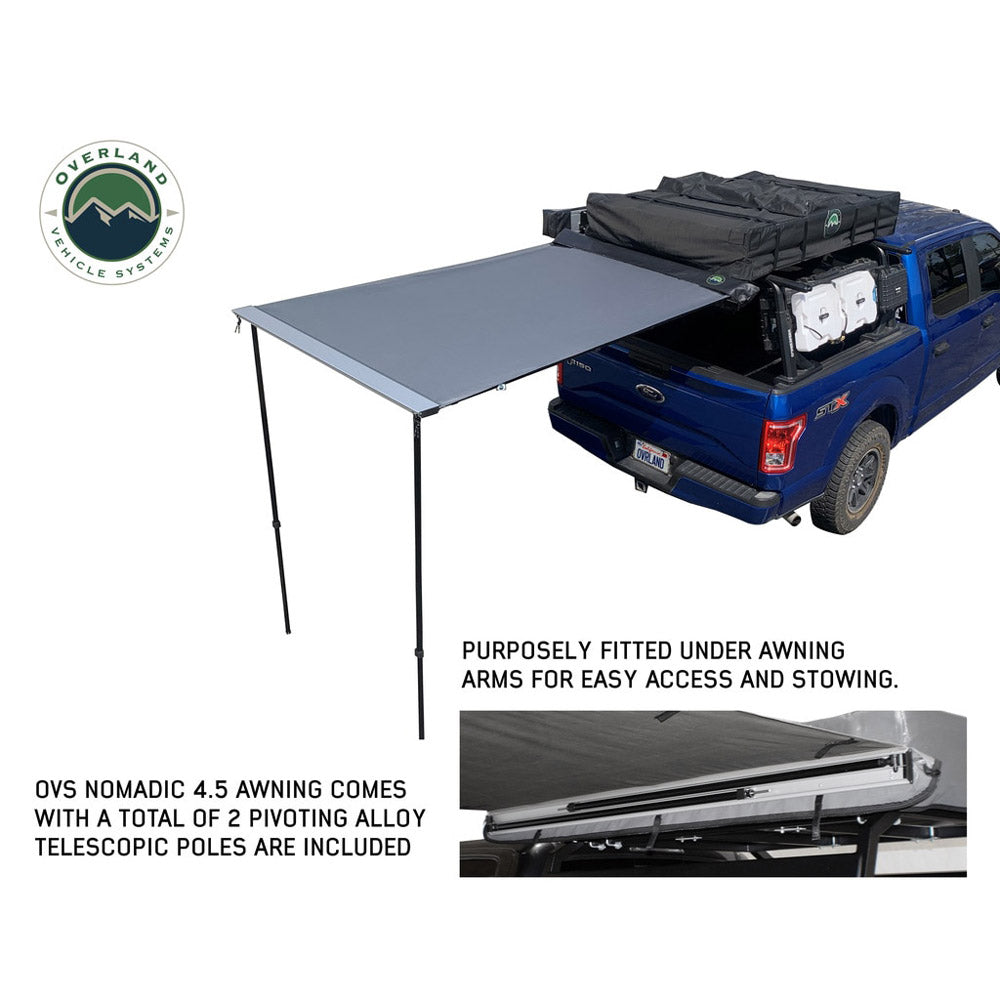 Overland Vehicle Systems - Nomadic Awning 4.5' with Black Cover