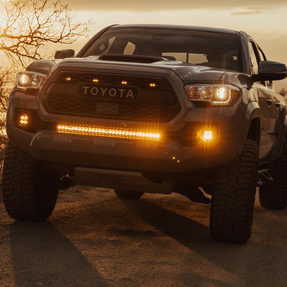 Heretic - Behind The Grille - 30" Light Bar - Amber Lens - Toyota 4Runner (2010-2021), Tacoma (2016-2021), Tundra (2014-2021)