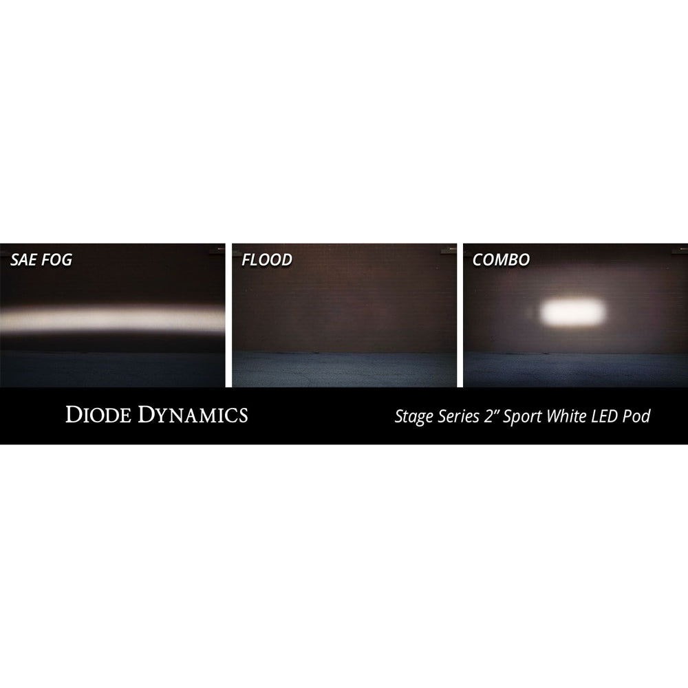 Diode Dynamics - SSC2 SAE/DOT White Pro Flush Mount LED Pod (Pair)
