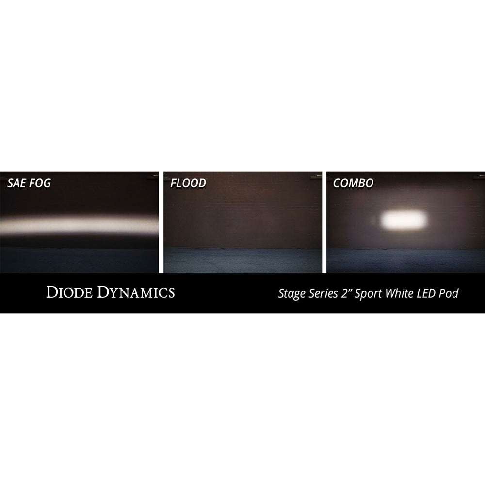 Diode Dynamics - SSC2 SAE/DOT White Sport Flush Mount LED Pod (Pair)