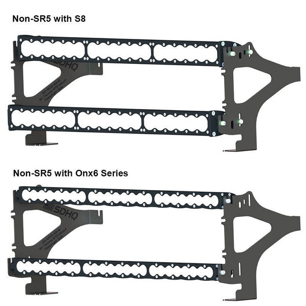 SDHQ - Behind the Grille Dual LED Light Bar Mount - Toyota Tacoma (2016-Current)
