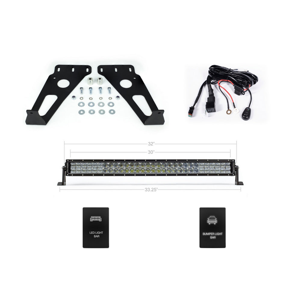 Cali Raised LED - 32" Hidden LED Grille Light Bar Brackets Kit - Toyota 4Runner (2014-2022)