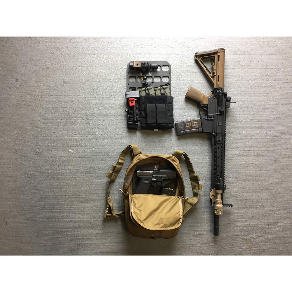 grey man gear Grey Man Tactical 8 x 12.5 Rigid MOLLE Panel Black GMT-RMP-03