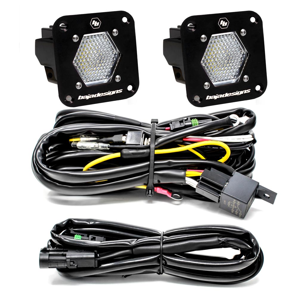 Baja Designs - S1 Black Flush Mount LED Light Pod Reverse Kit - Universal