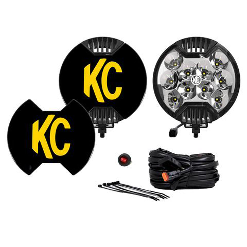 KC Hilites - 6" SlimLite LED - 2-Light System - 50W Spot Beam