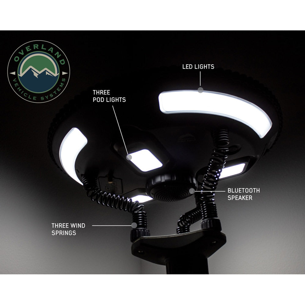 Overland Vehicle Systems - Wild Land Camping Gear - UFO Solar Light Light Pods & Speaker Universal
