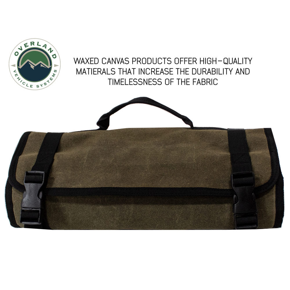 Overland Vehicle Systems - Rolled Bag First Aid #16 Waxed Canvas