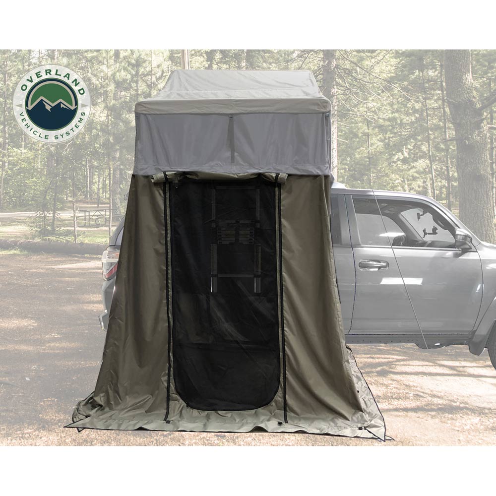 Overland Vehicle Systems - Nomadic 2 Roof Top Tent Annex - Green Base with Black Floor & Travel Cover