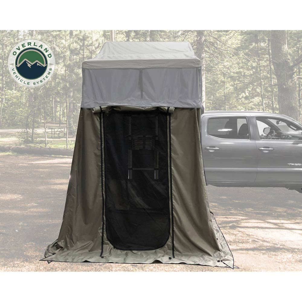 Overland Vehicle Systems - Nomadic 3 Roof Top Tent Annex - Green Base with Black Floor & Travel Cover
