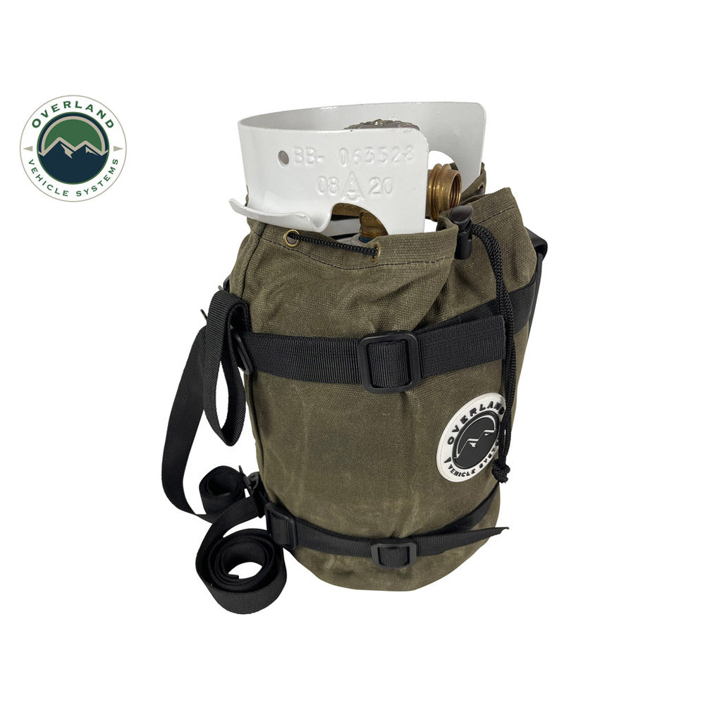 Overland Vehicle Systems - Propane Bag with Handle & Straps #16 Waxed Canvas