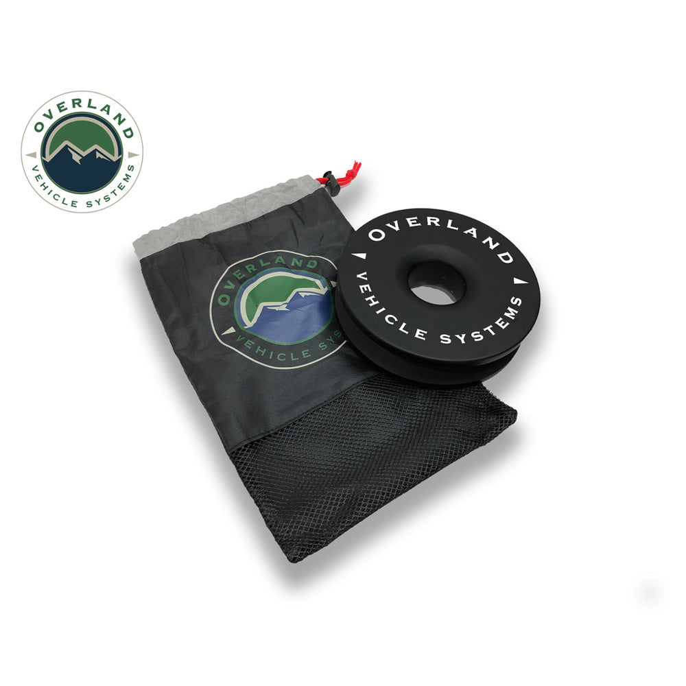 Overland Vehicle Systems - Recovery Ring 6.25" 45,000 lb. Black with Storage Bag Universal